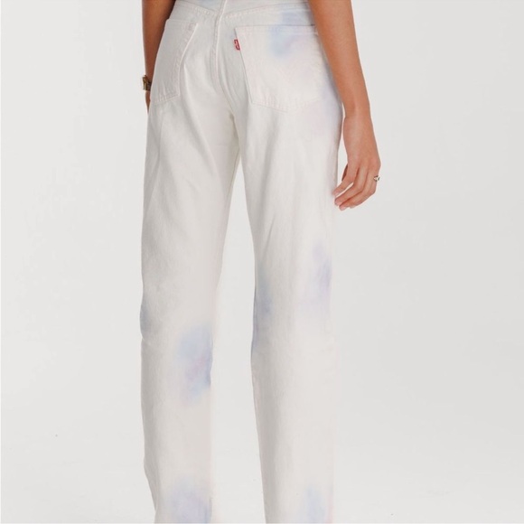 NWT Levi's 501 White Jeans Button Fly High Rise - Picture 8 of 10